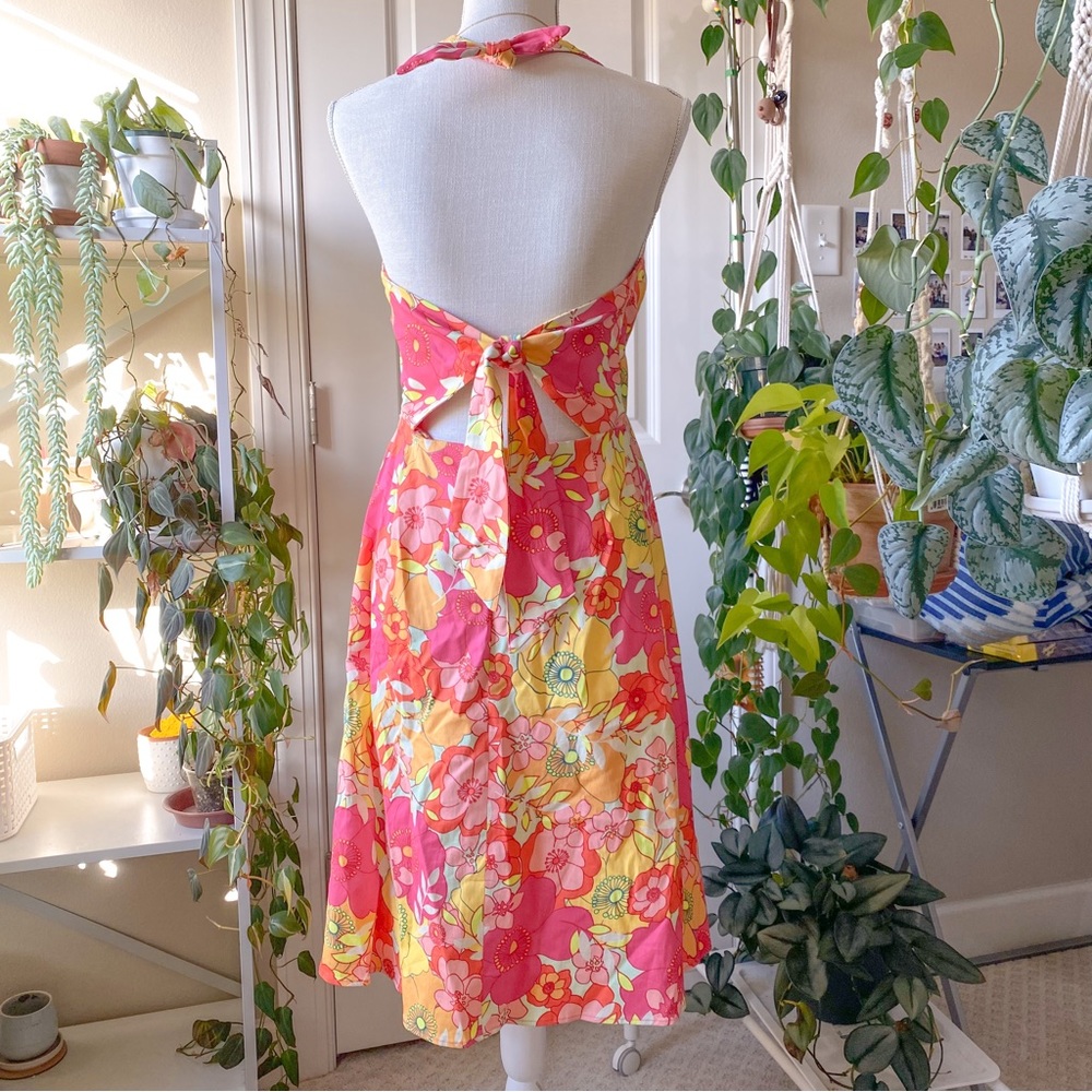 Madison Leigh  - Y2K Floral Halter Backless Dress - Picture 4 of 8